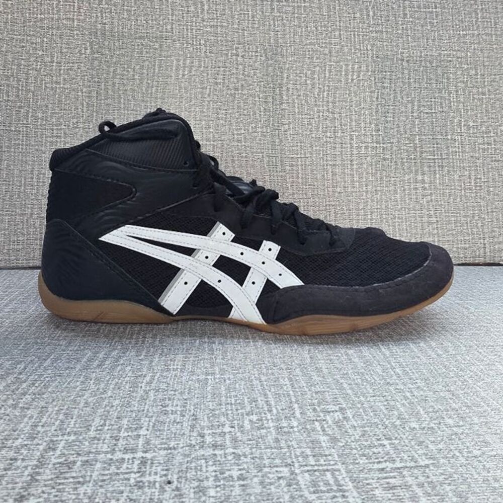 ASICS Men's Matflex 7 Wrestling Shoes - Size 9.5 (Black/White)